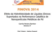 Efeito da Hidrofobicidade de Líquidos Iônicos Suportados na Performance Catalítica de Nanopartículas Metálicas de Pd