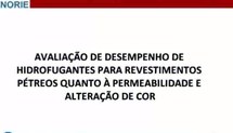 Avaliação de desempenho de hidrofugantes para revestimentos pétreos quanto à permeabilidade e alteração de cor