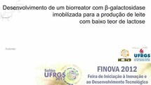 Desenvolvimento de um biorreator com B-galactosidase imobilizada para a produção de leite com baixo teor de lactose