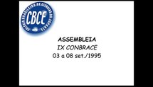 IX Congresso Brasileiro de Ciências do Esporte (Vitória, 1995) - Assembleia 