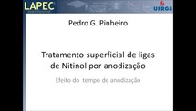 Tratamento superficial de ligas de nitinol por anodização